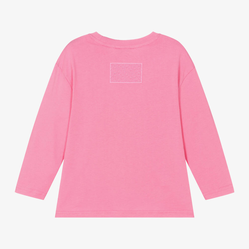 MARC JACOBS-توب قطن لون وردي للبنات | Childrensalon Outlet