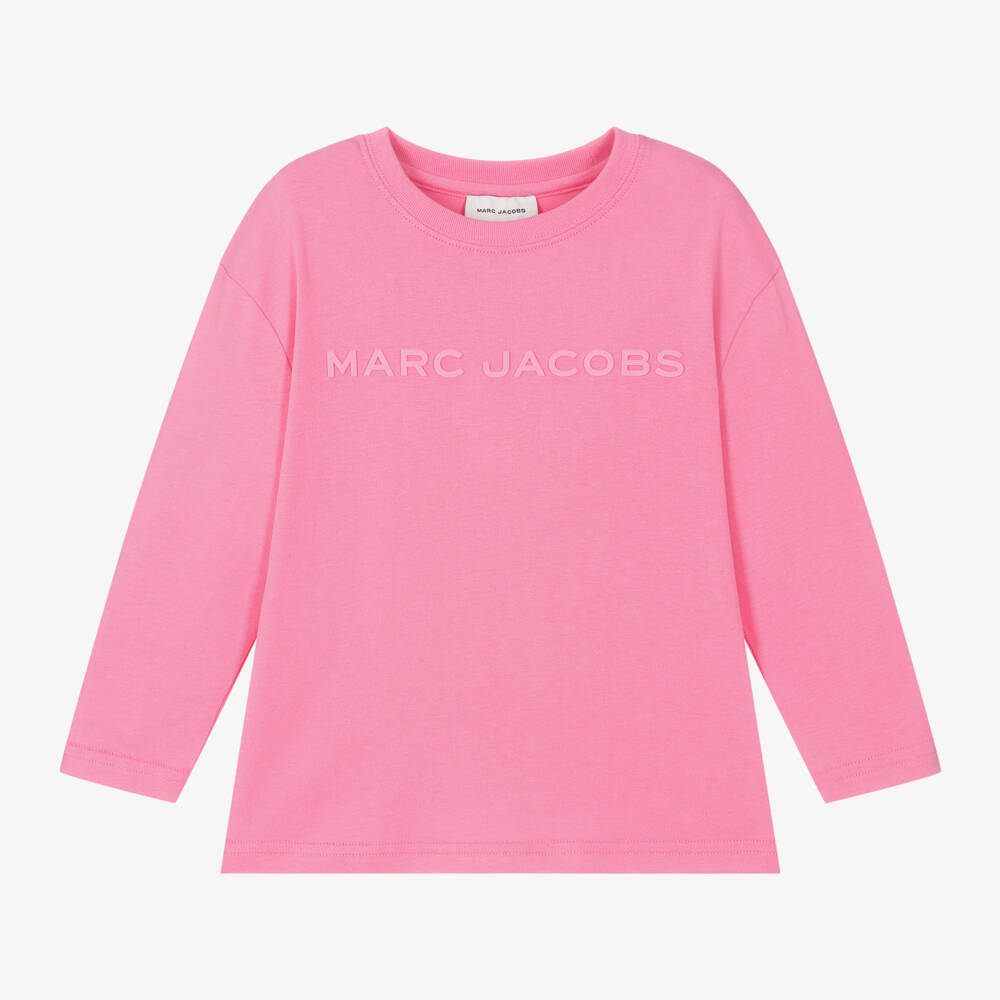 MARC JACOBS-توب قطن لون وردي للبنات | Childrensalon Outlet
