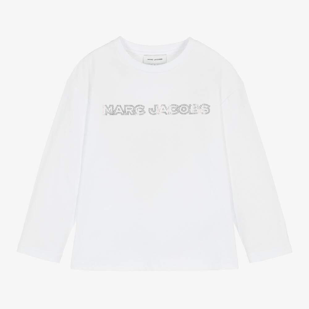 MARC JACOBS-Girls Long-Sleeved Rhinestone Top | Childrensalon Outlet