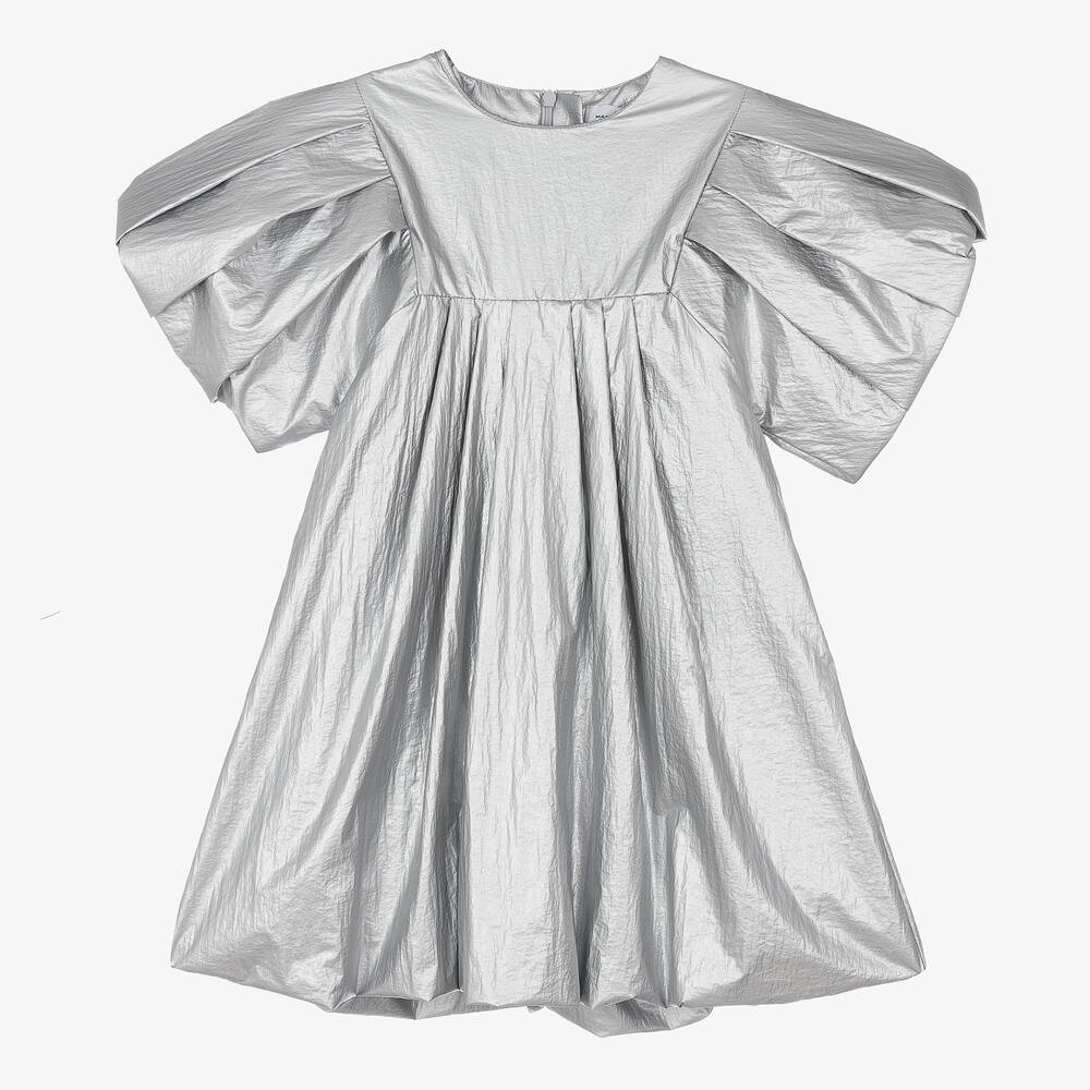 MARC JACOBS-Girls Metallic Silver Dress | Childrensalon Outlet