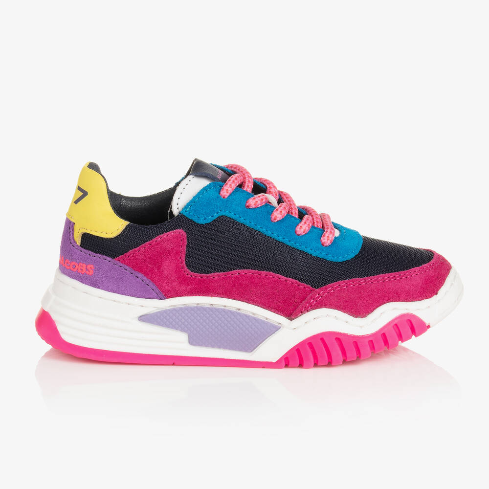 MARC JACOBS - Girls Multicolour Suede Trainers | Childrensalon