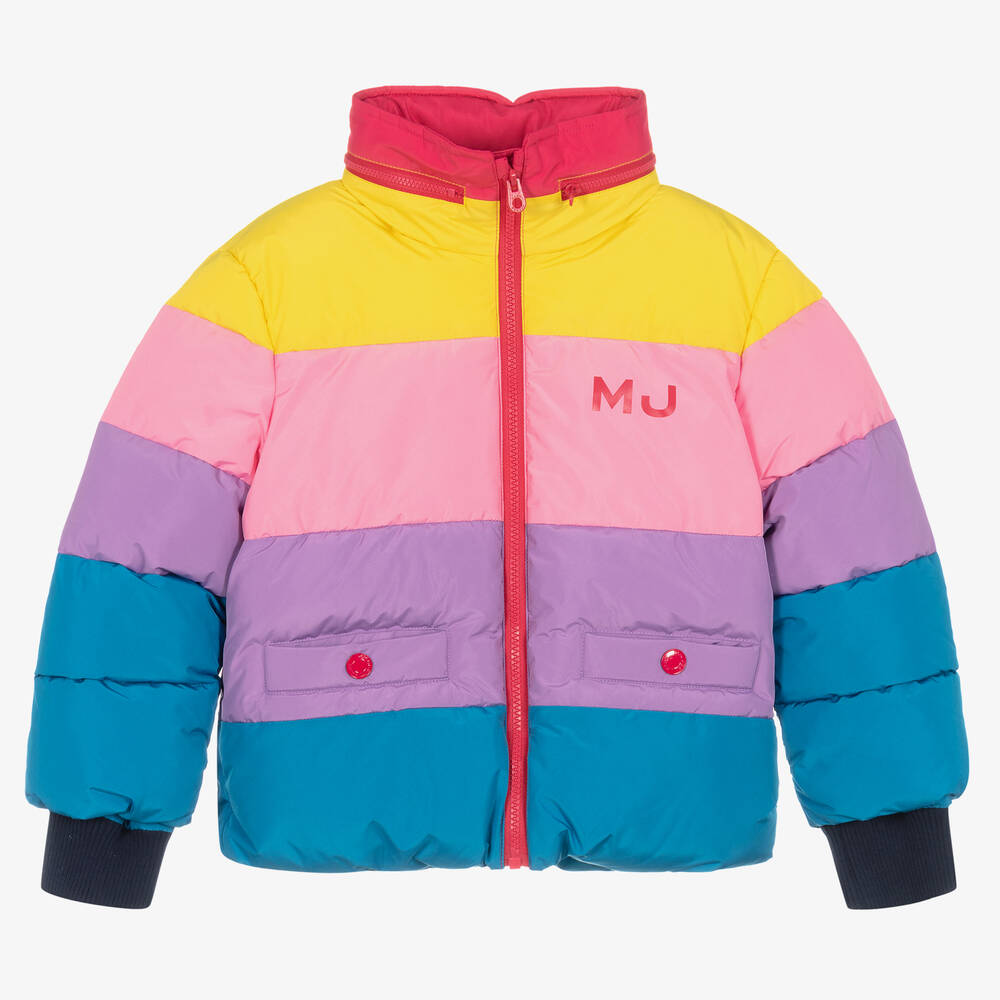 MARC JACOBS - Girls Multicoloured Padded Puffer Jacket | Childrensalon