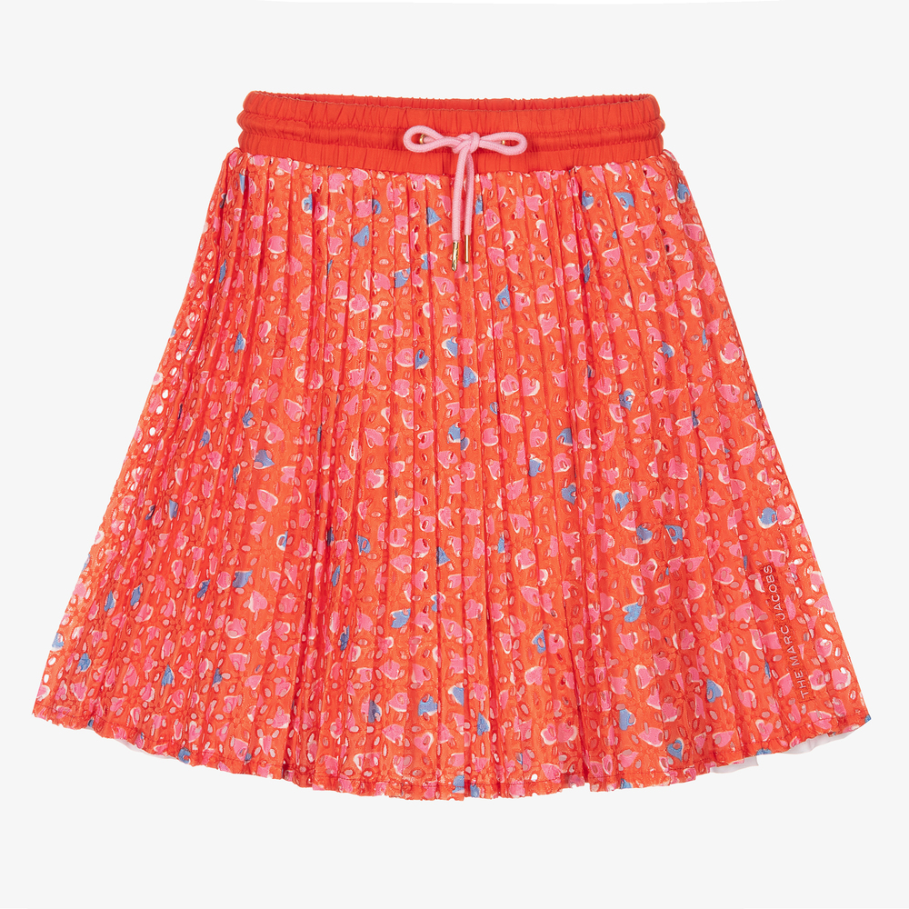 MARC JACOBS-Красная плиссированная юбка для девочек | Childrensalon Outlet