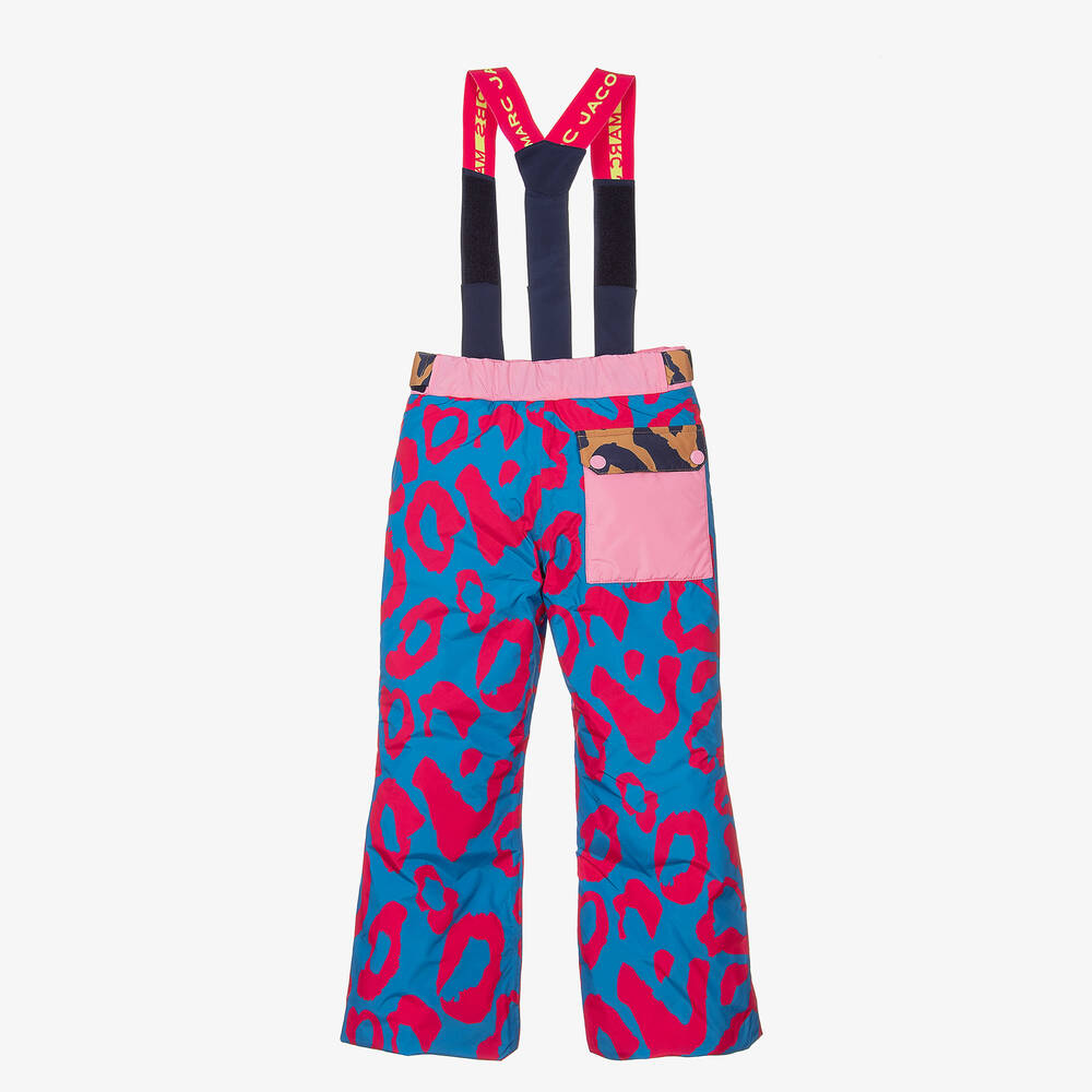 MARC JACOBS-Girls Pink & Blue Leopard Print Ski Trousers | Childrensalon Outlet