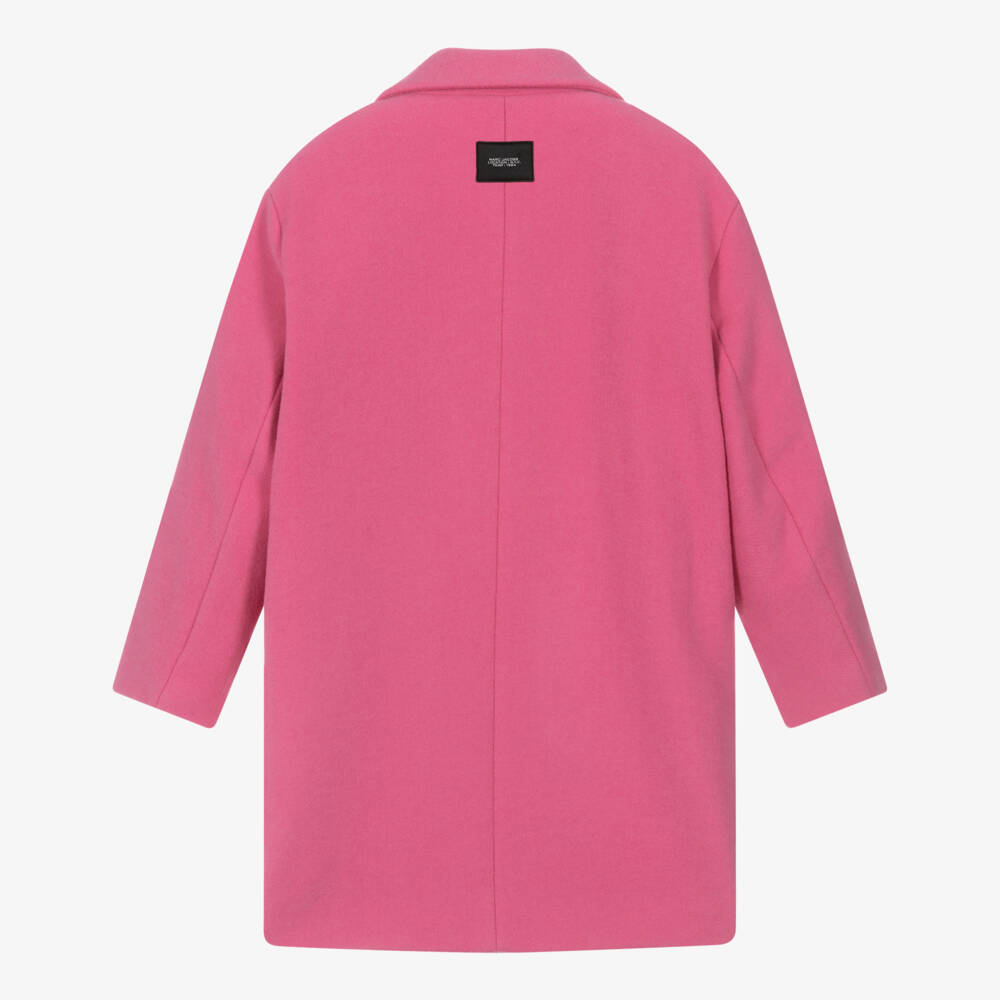 MARC JACOBS-Пальто розовое с цветочным декором для девочек | Childrensalon Outlet