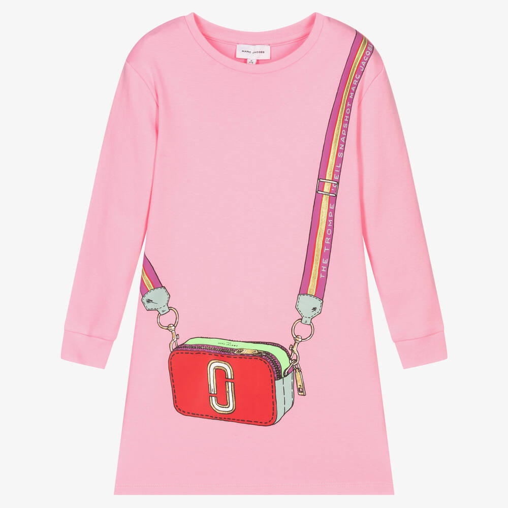 MARC JACOBS - Girls Pink Cotton Dress | Childrensalon