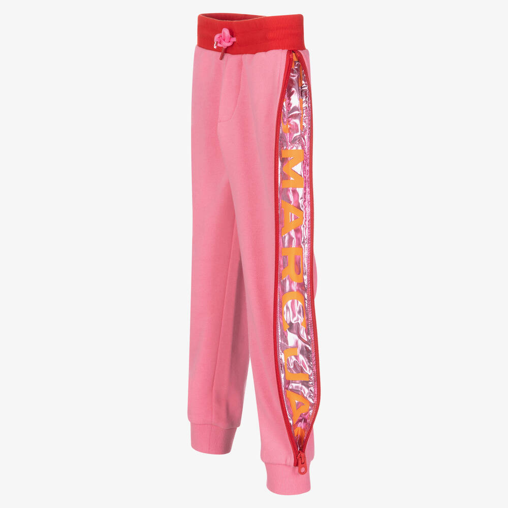 MARC JACOBS-Girls Pink Cotton Joggers | Childrensalon Outlet