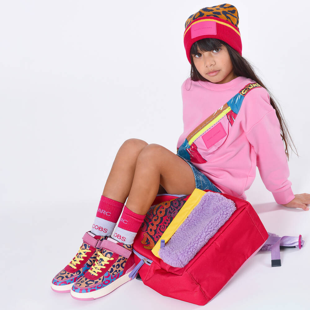 MARC JACOBS Girls Pink Cotton Sweatshirt Childrensalon Outlet