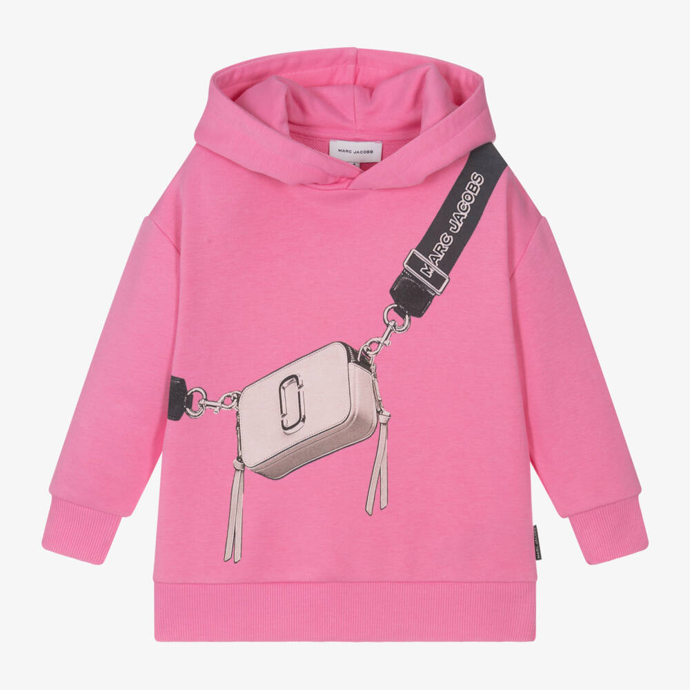 MARC JACOBS-Girls Pink Crossbody Print Hoodie | Childrensalon Outlet