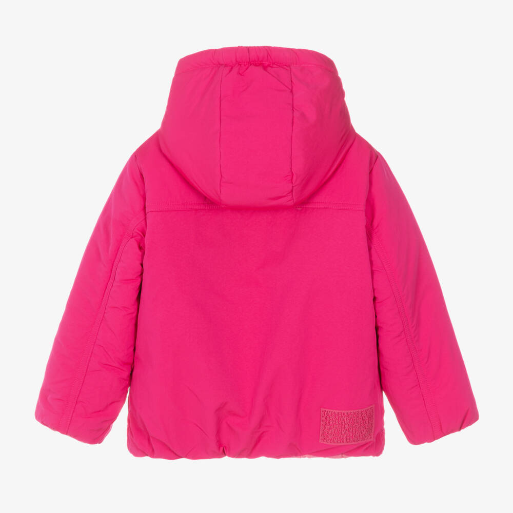 MARC JACOBS-Girls Pink Double-Sided Logo Jacket | Childrensalon Outlet