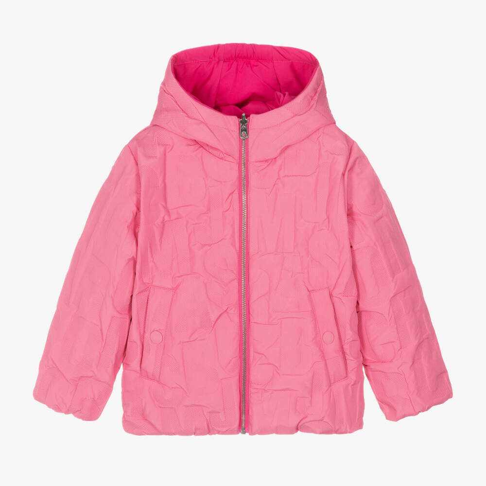 MARC JACOBS-Girls Pink Double-Sided Logo Jacket | Childrensalon Outlet