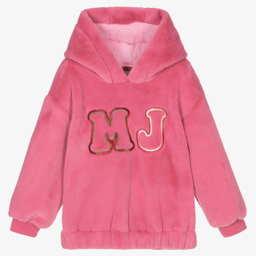 MARC JACOBS - Розовая худи из искусственного меха для девочек | Childrensalon
