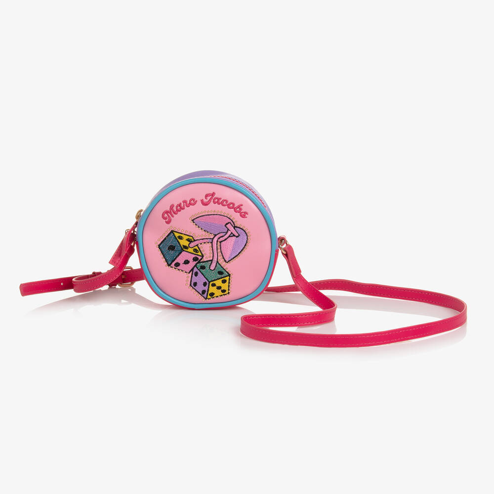 MARC JACOBS - Girls Pink Faux Leather Shoulder Bag (12cm) | Childrensalon
