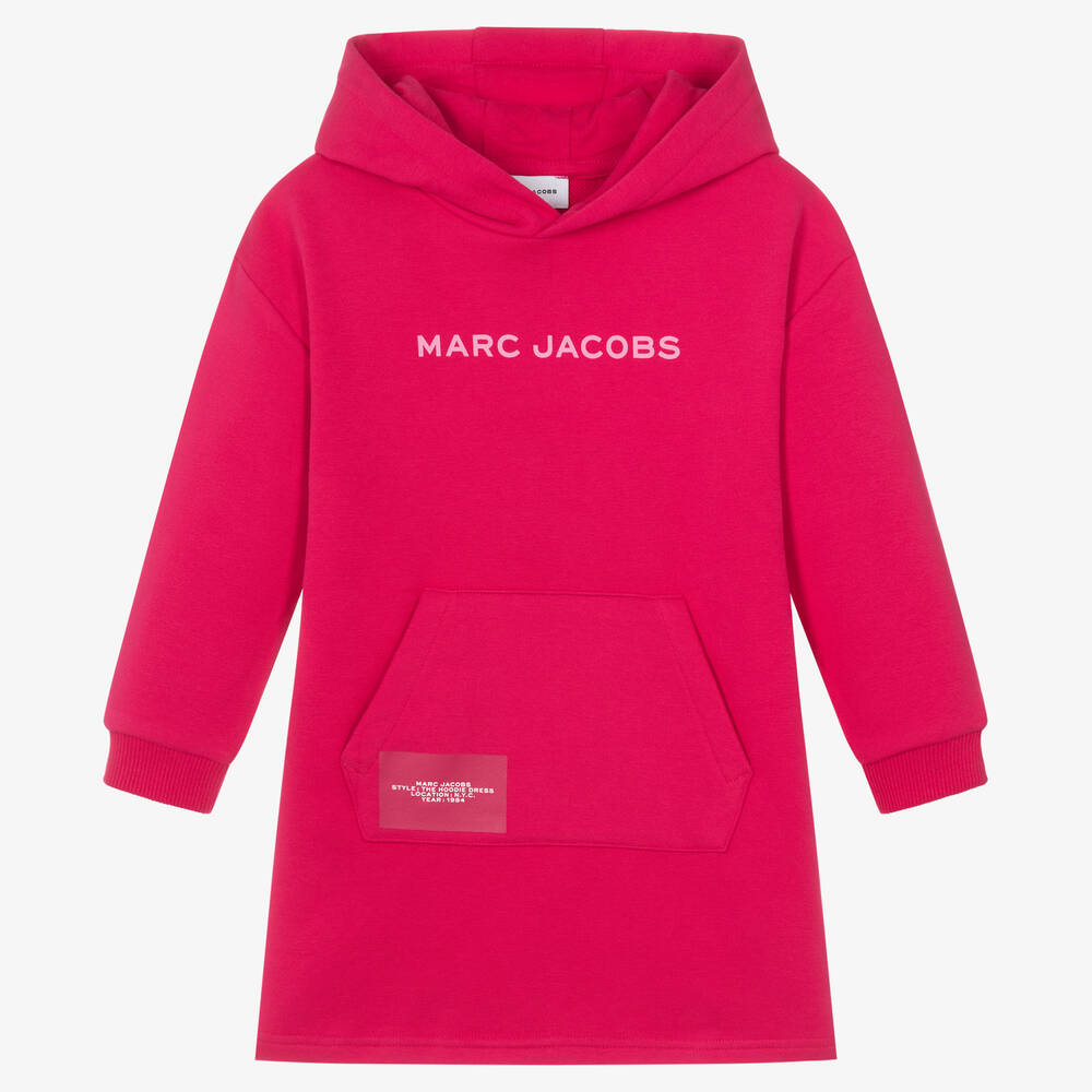 MARC JACOBS - Girls Pink Hooded Jersey Dress | Childrensalon