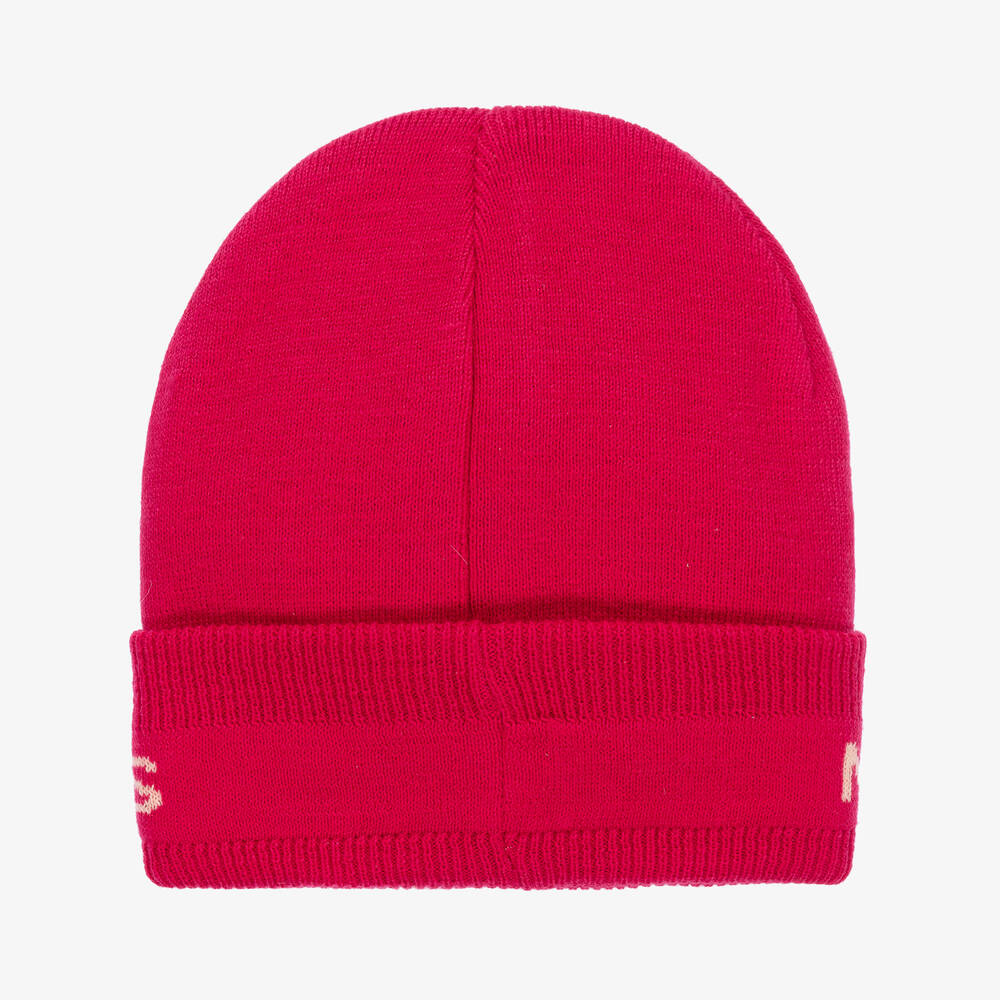 MARC JACOBS-Girls Pink Knitted Beanie Hat | Childrensalon Outlet