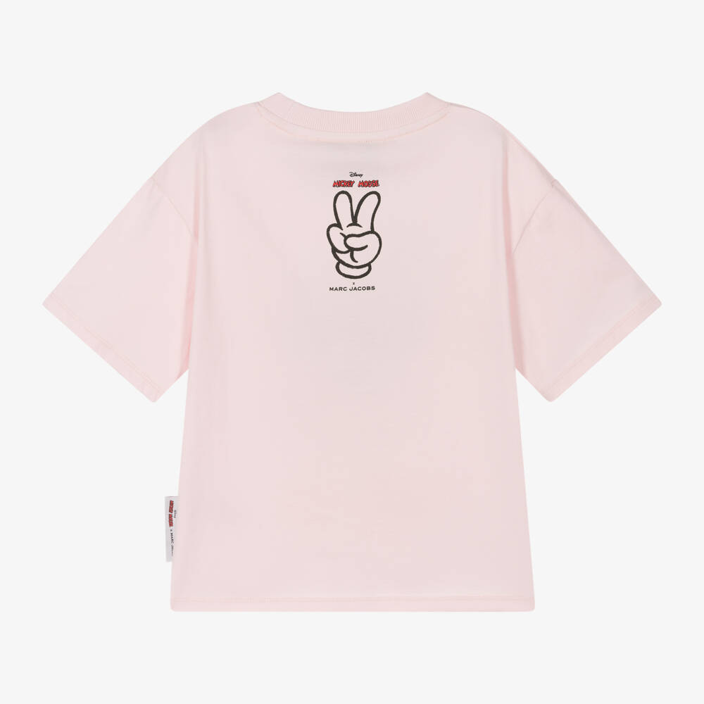 MARC JACOBS-Girls Pink Mickey Mouse Tee | Childrensalon Outlet