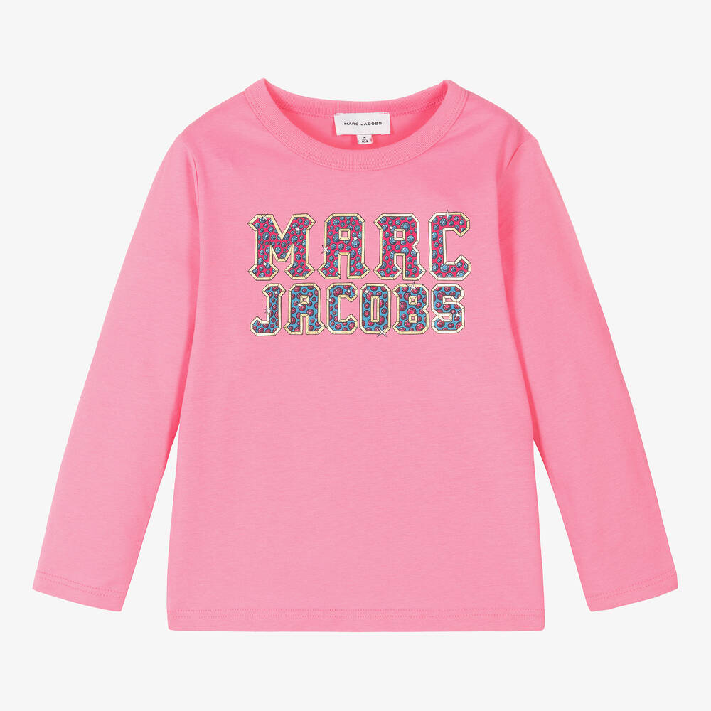 MARC JACOBS - Girls Pink Organic Cotton Top | Childrensalon