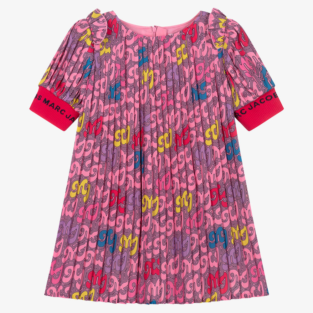 MARC JACOBS - Robe rose plissée pour fille | Childrensalon