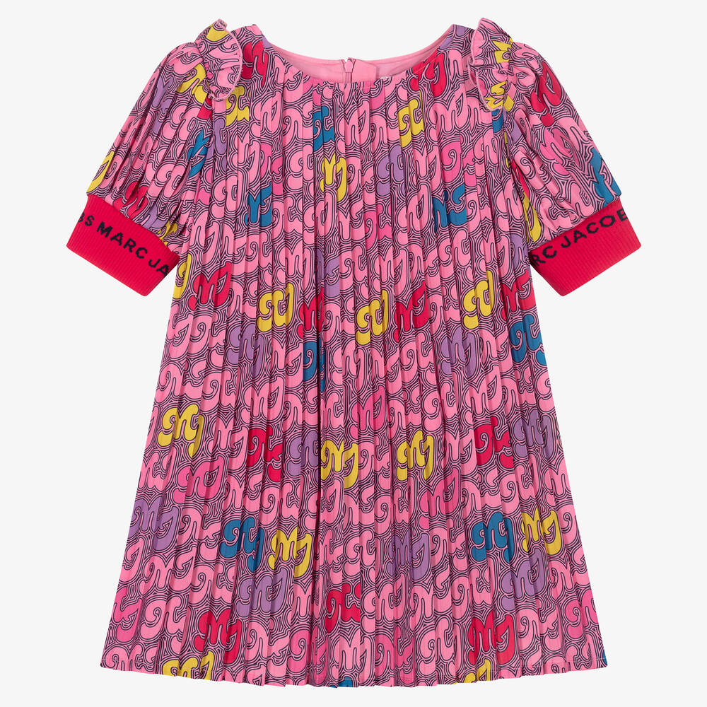 MARC JACOBS - Girls Pink Pleated Dress | Childrensalon