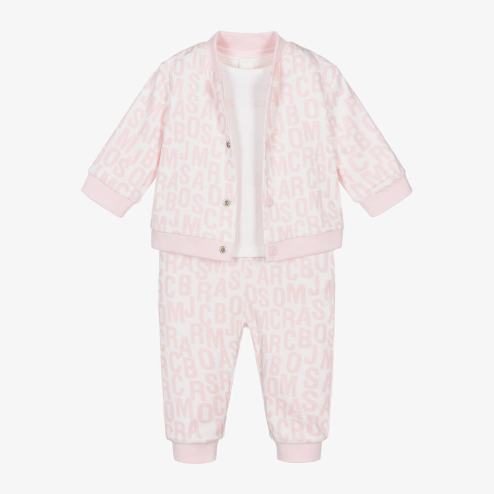MARC JACOBS-Girls Pink Reversible Outfit Set | Childrensalon Outlet