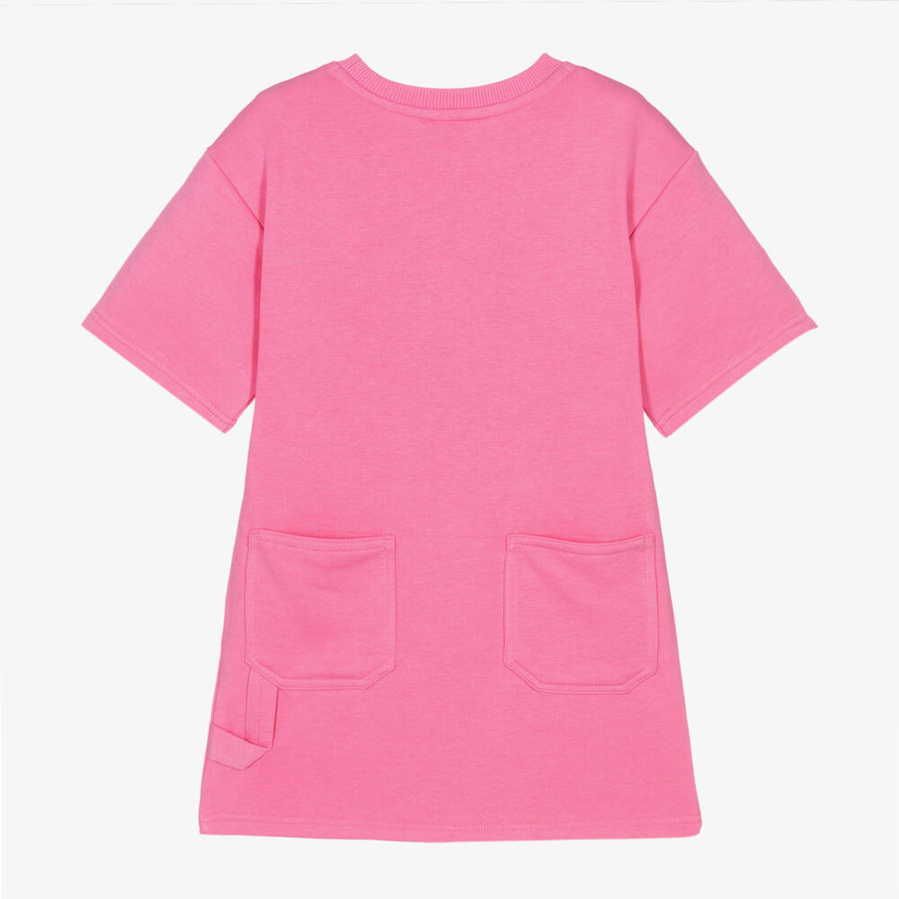 MARC JACOBS-Girls Pink Rhinestone Cotton Dress | Childrensalon Outlet