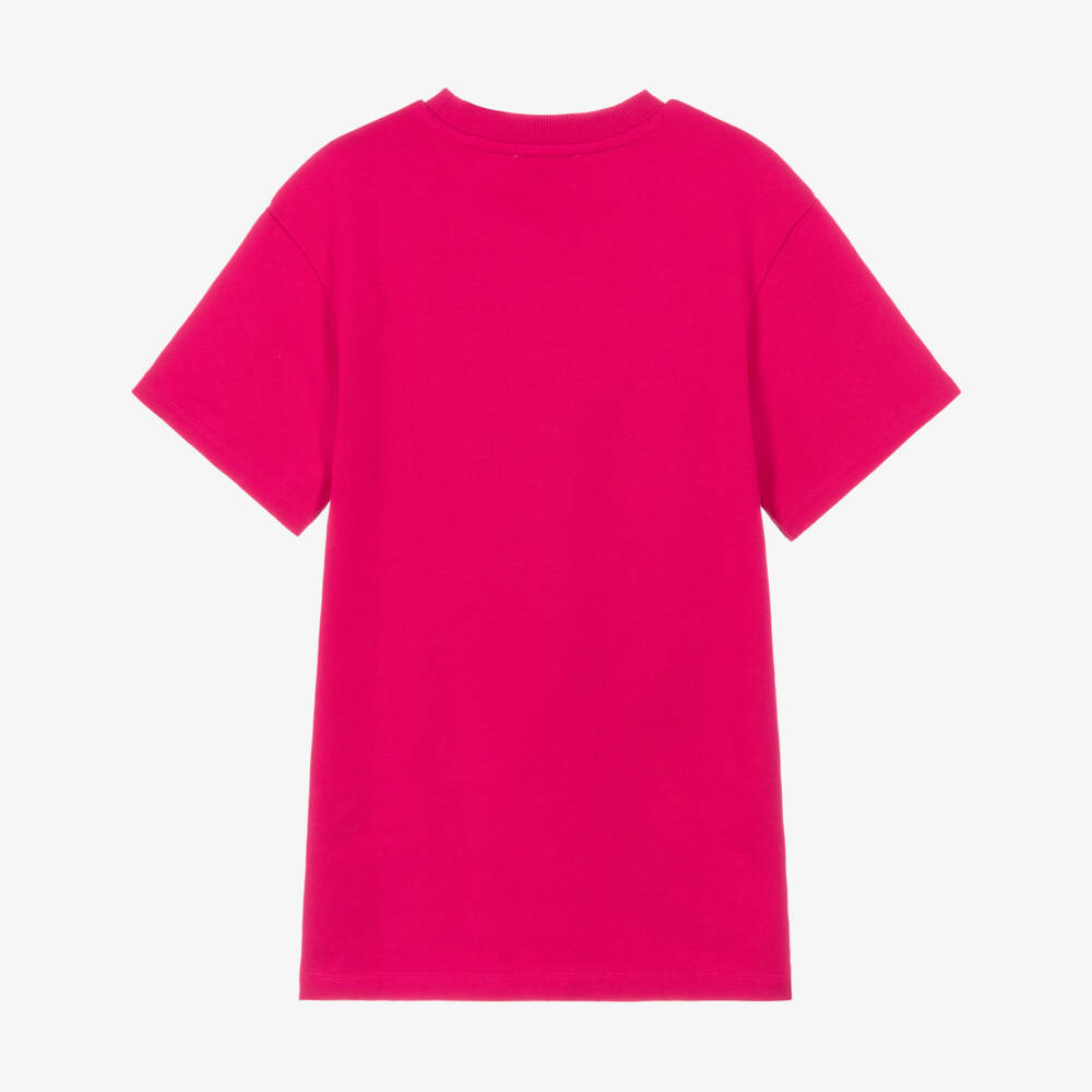 MARC JACOBS-Girls Pink Rhinestone Cotton Dress | Childrensalon Outlet