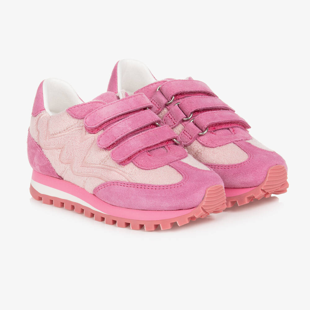 MARC JACOBS - Girls Pink The Jogger Velcro Trainers | Childrensalon