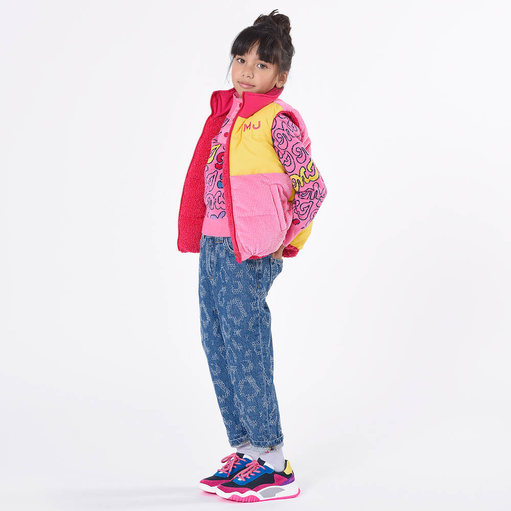 MARC JACOBS - Girls Pink Viscose Sweater | Childrensalon Outlet MARC JACOBS - Girls Pink Viscose Sweater | Childrensalon Outlet