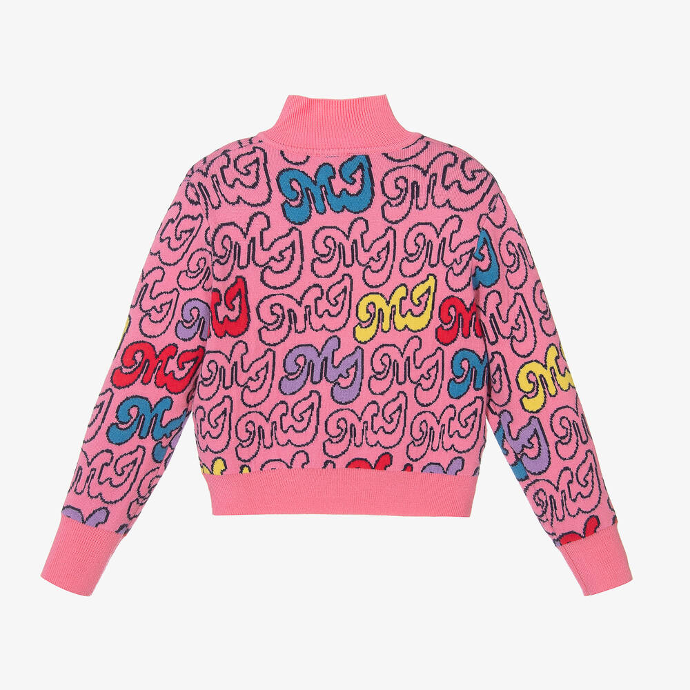 MARC JACOBS-Girls Pink Viscose Sweater | Childrensalon Outlet