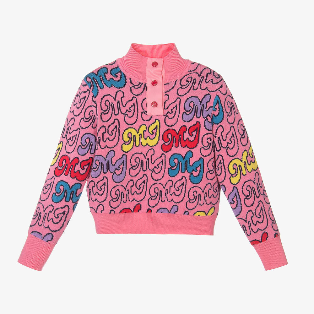 MARC JACOBS - Girls Pink Viscose Sweater | Childrensalon