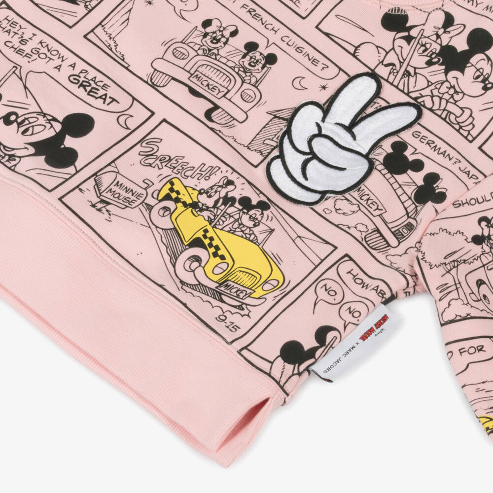 MARC JACOBS-Girls Playful Pink Cartoon Jumper | Childrensalon Outlet