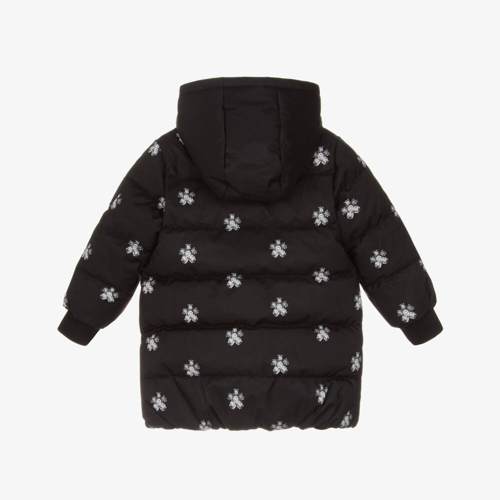 MARC JACOBS-Girls Quilted Black Daisy Coat | Childrensalon Outlet