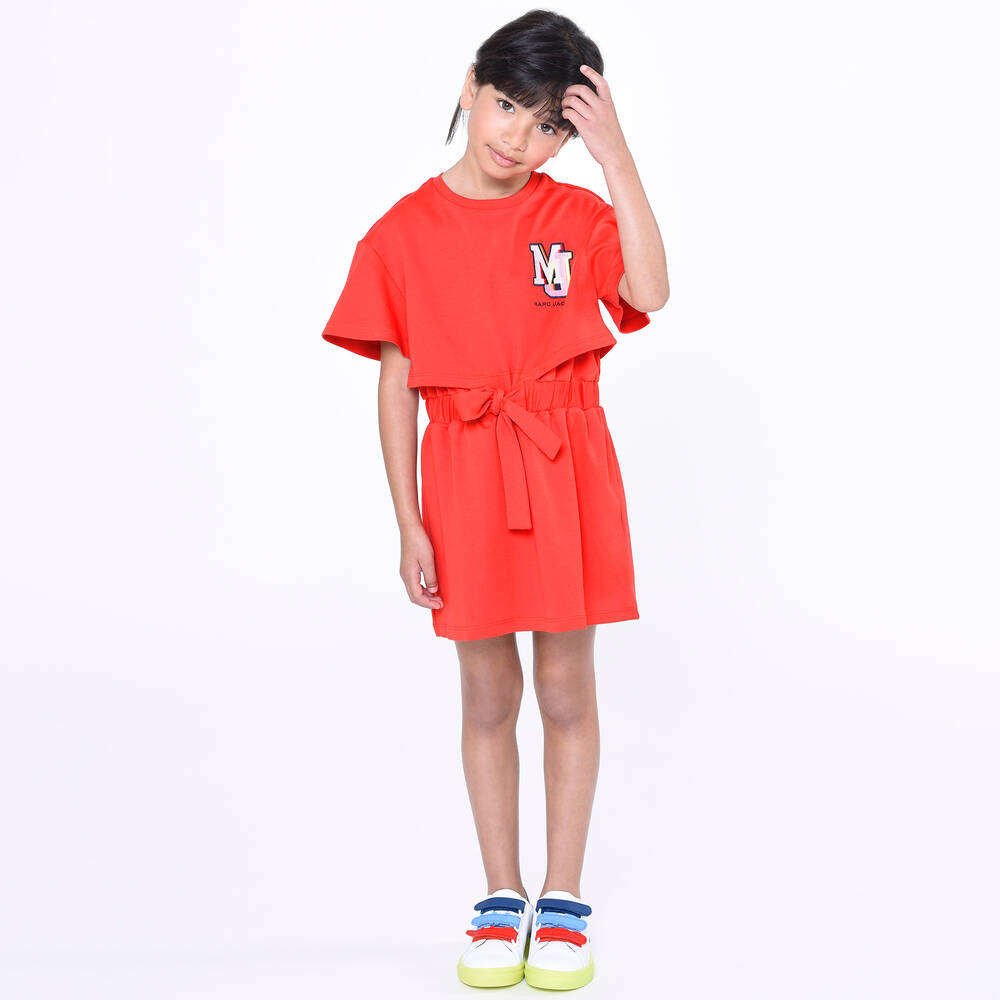 MARC JACOBS Robe rouge en jersey fille Childrensalon Outlet