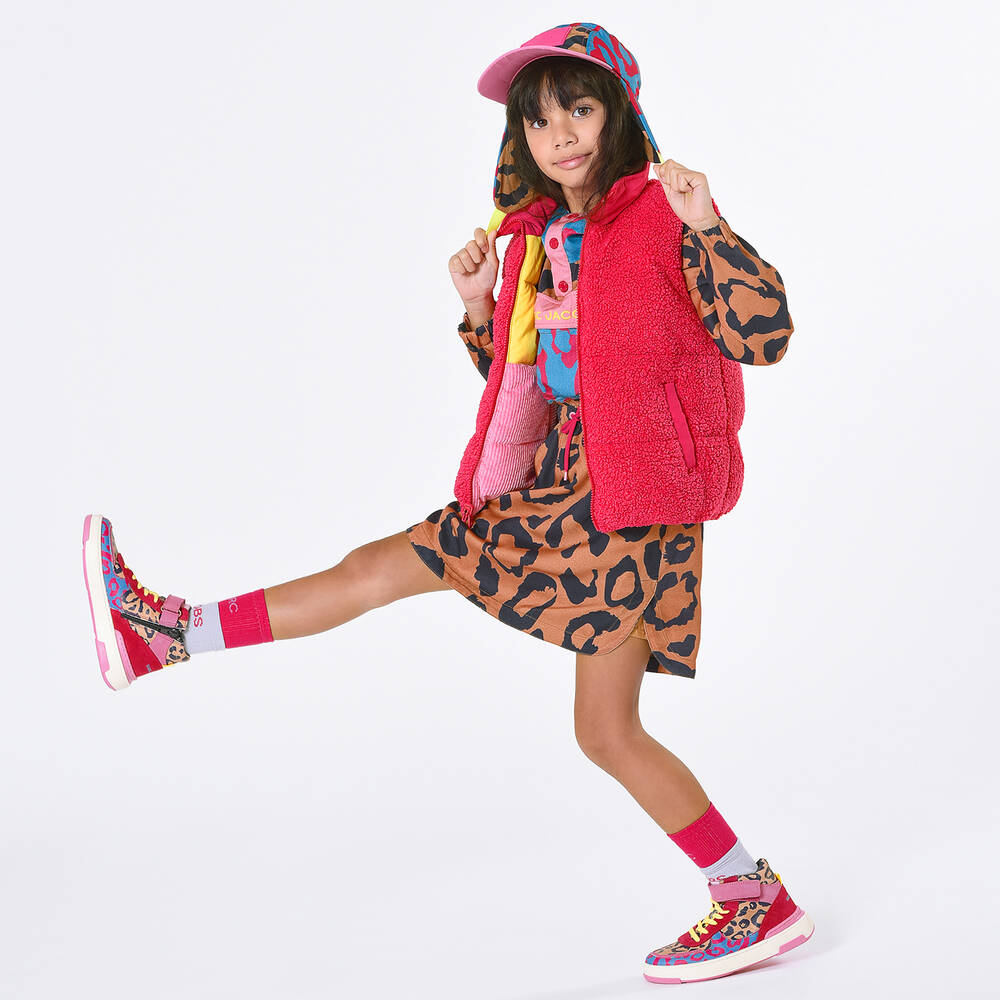 MARC JACOBS-Розово-желтый двусторонний жилет для девочек | Childrensalon Outlet