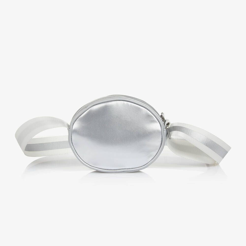 مارك جاكوبس-حقيبة كتف جلد صناعي لون فضّي للبنات (16 سم) | Childrensalon Outlet