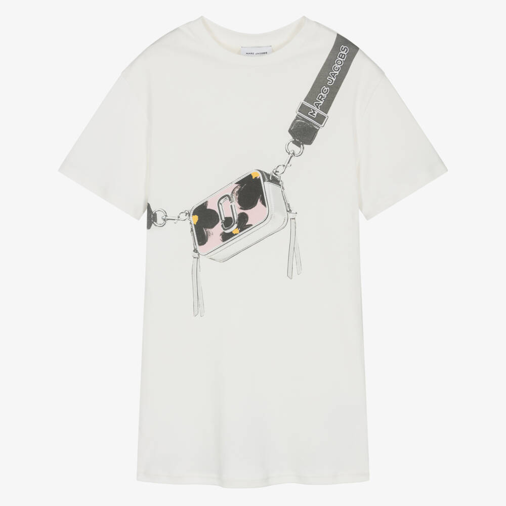 MARC JACOBS-Girls Soft Ivory Jersey Frock | Childrensalon Outlet