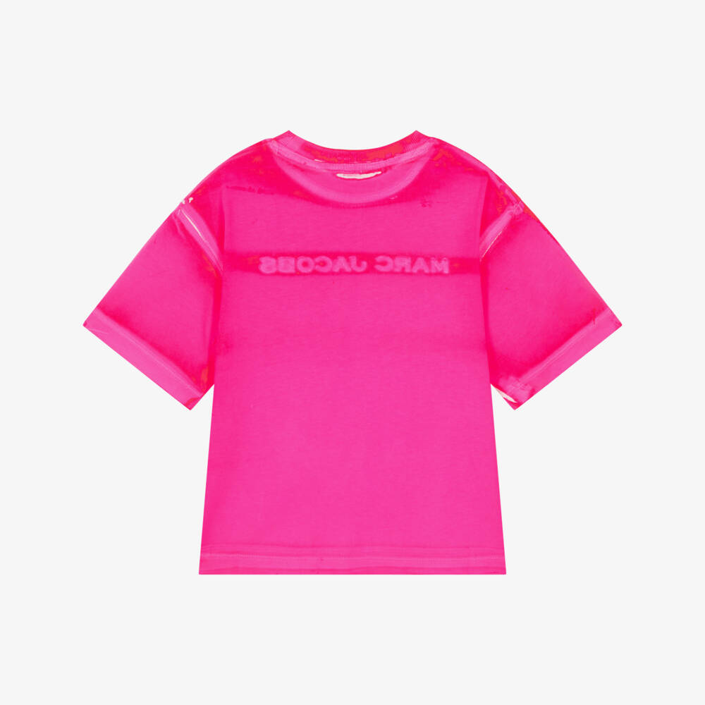 MARC JACOBS-Мягкая розовая футболка тай-дай для девочек | Childrensalon Outlet