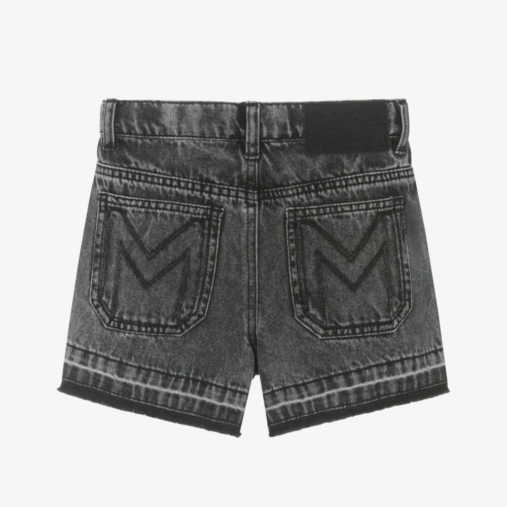 MARC JACOBS-Girls Sparkling Black Denim Shorts | Childrensalon Outlet