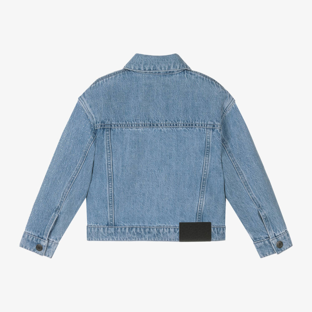 MARC JACOBS-Girls Sparkling Blue Denim Jacket | Childrensalon Outlet