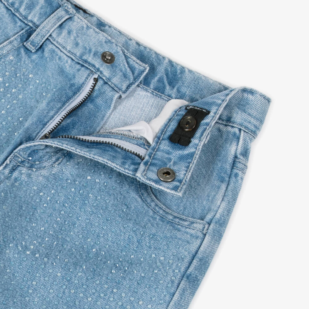 MARC JACOBS-Girls Sparkling Blue Stone Denim | Childrensalon Outlet