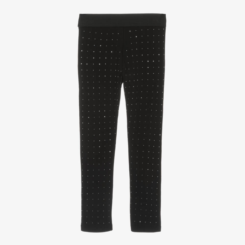 MARC JACOBS-Girls Sparkling Rhinestone Black Leggings | Childrensalon Outlet