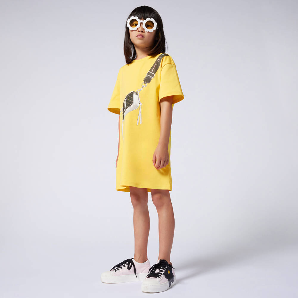MARC JACOBS-Girls Sunshine Cotton Purse Print Dress | Childrensalon Outlet