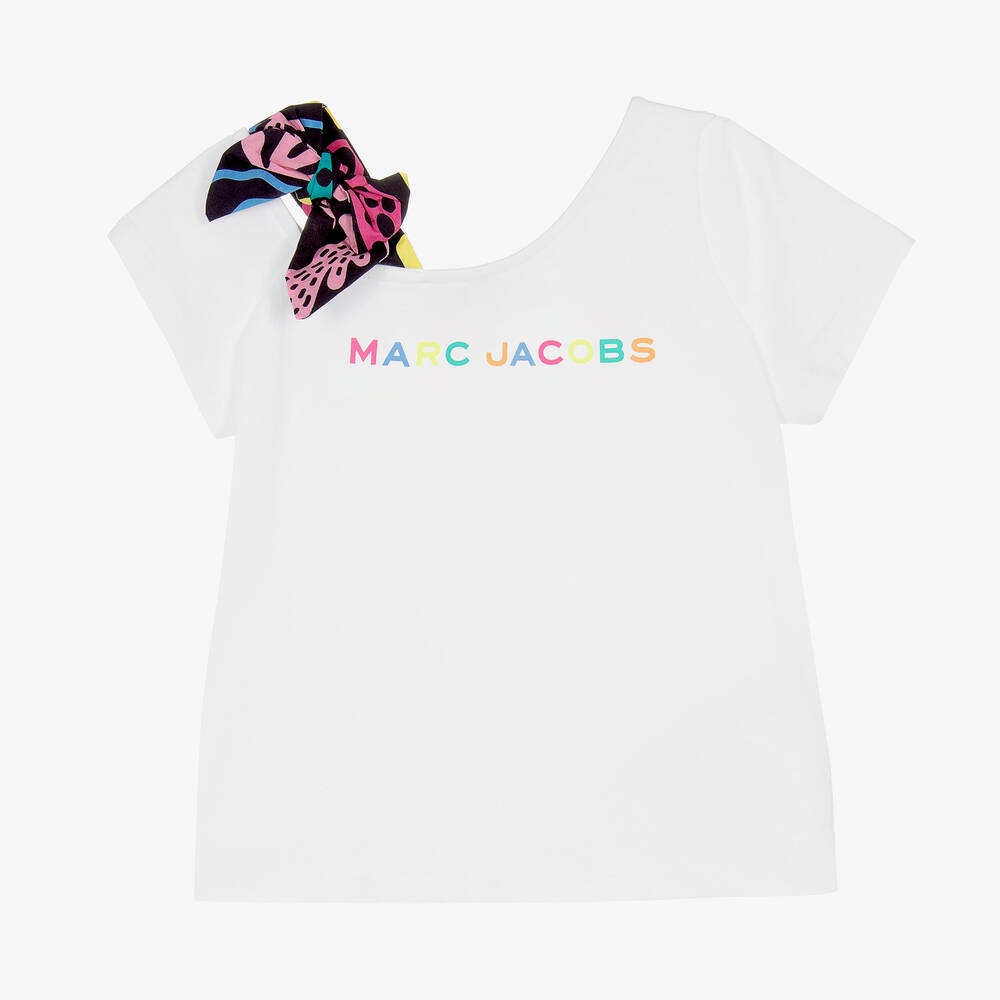 MARC JACOBS - T-shirt blanc asymétrique fille | Childrensalon