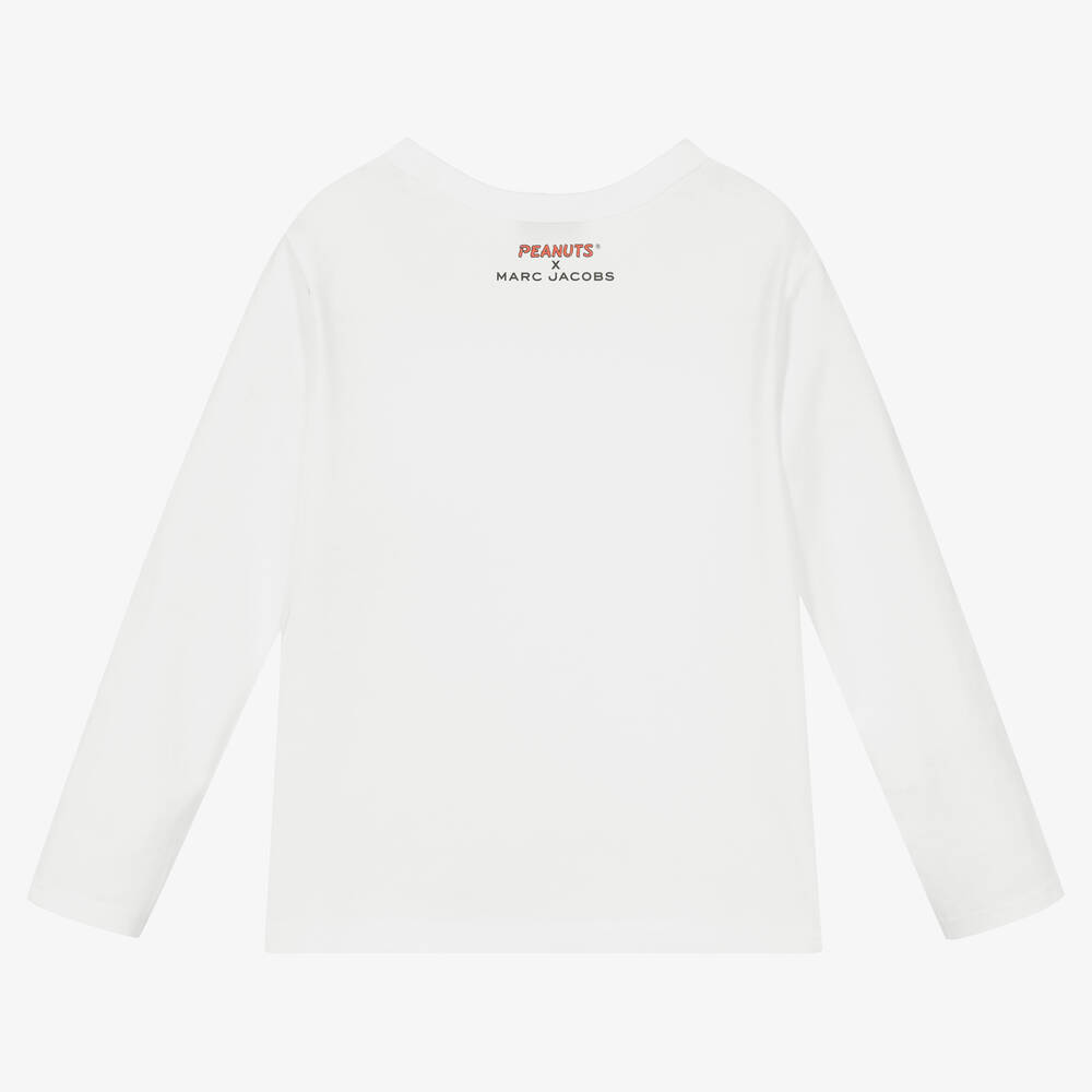 MARC JACOBS-Girls White Cotton Snoopy Top | Childrensalon Outlet