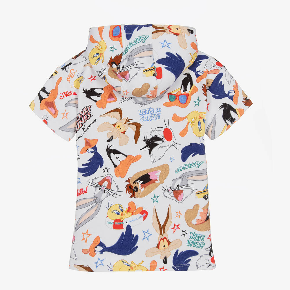 MARC JACOBS-Girls White Looney Tunes Cotton Dress | Childrensalon Outlet