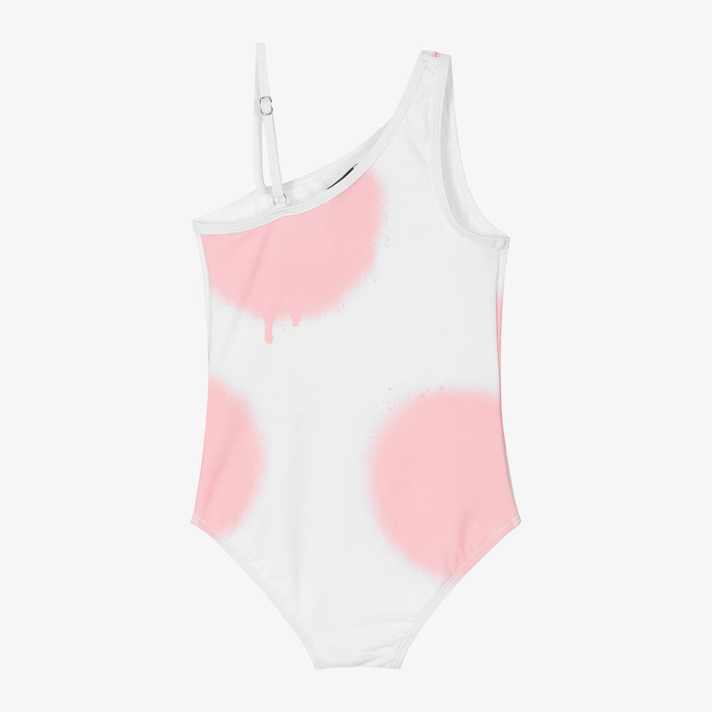 White and pink swimsuit top