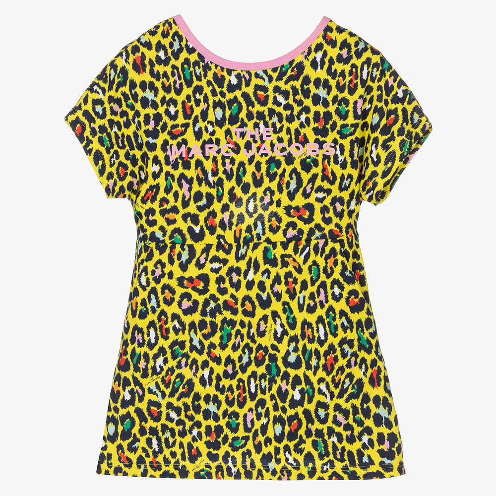 MARC JACOBS - Желтое платье с животным принтом для девочек | Childrensalon