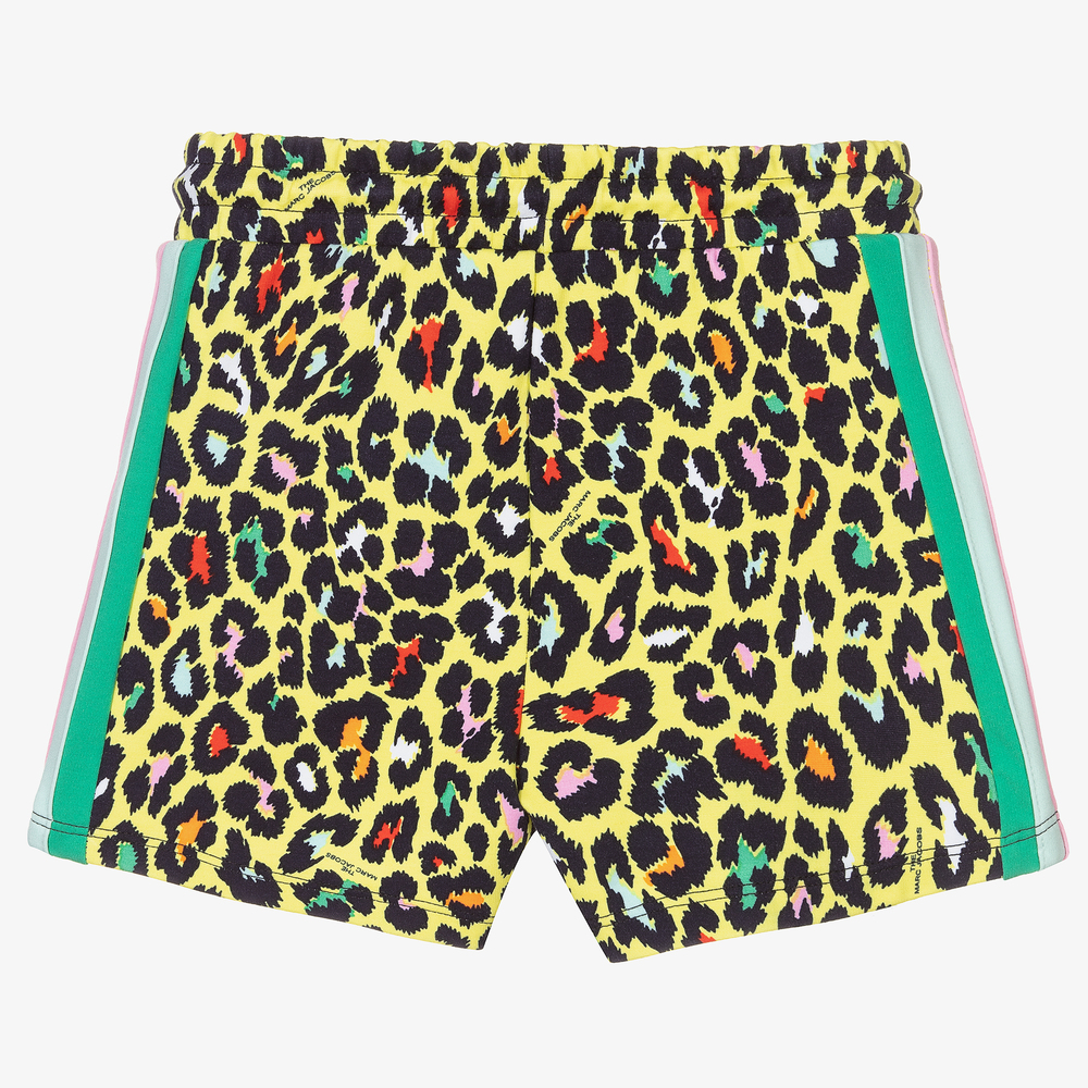MARC JACOBS-Girls Yellow Cheetah Shorts | Childrensalon Outlet