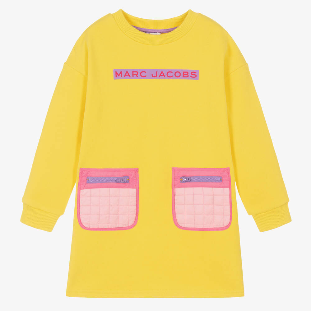 MARC JACOBS - Gelbes Baumwollkleid mit Taschen | Childrensalon