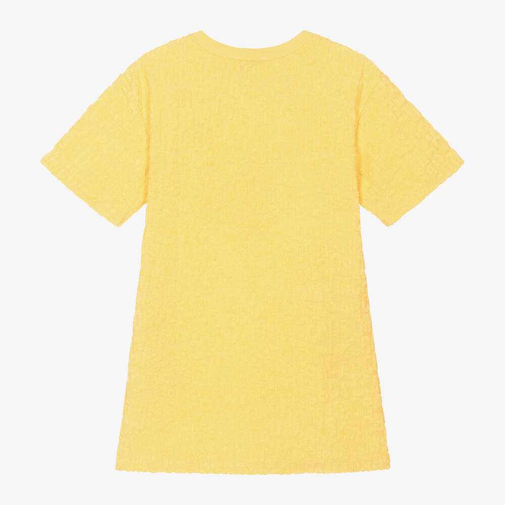 MARC JACOBS-Girls Yellow Cotton Towelling Dress | Childrensalon Outlet